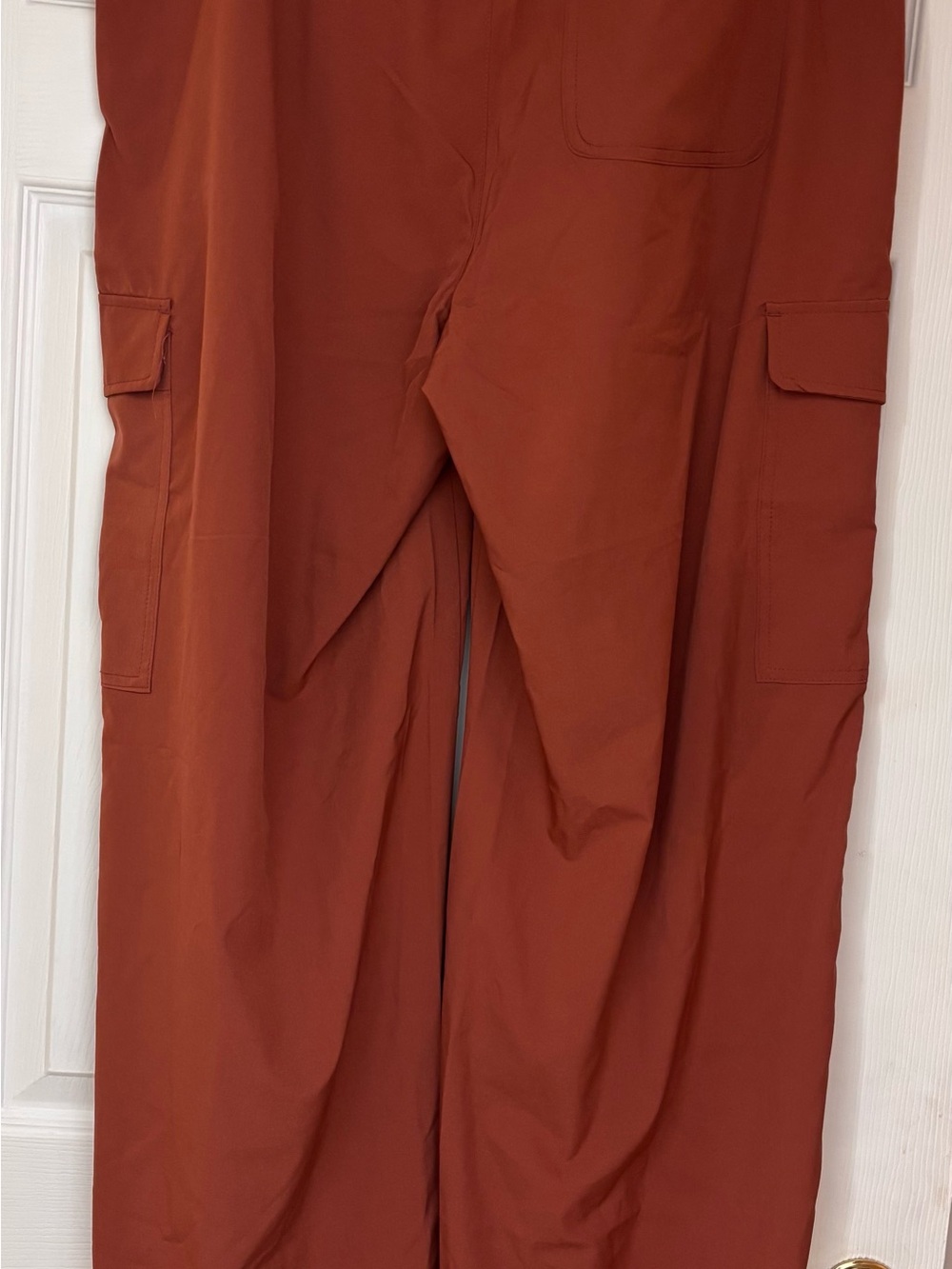 XL TALL Women’s High-Waisted Wide-Leg Cargo Pants Color: Apple Cinnamo - Picture 2 of 4